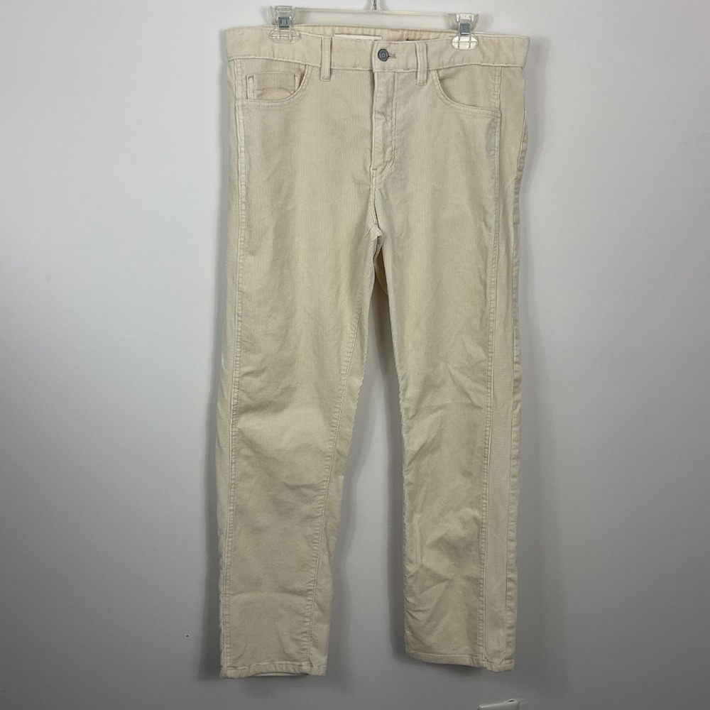 Anthropologie Pilcro Slim Boyfriend Corduroy Pants Size 30 Beige Women's